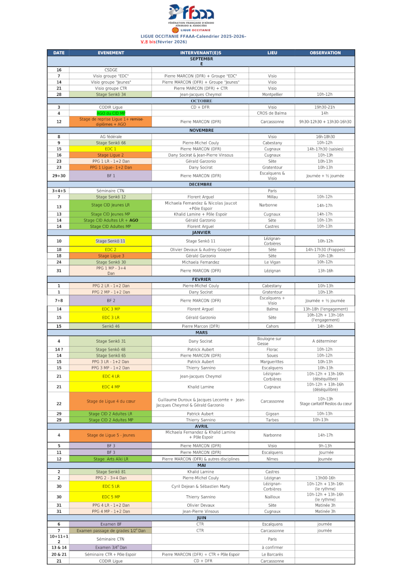 calendrier ligue occitanie 2024 2025